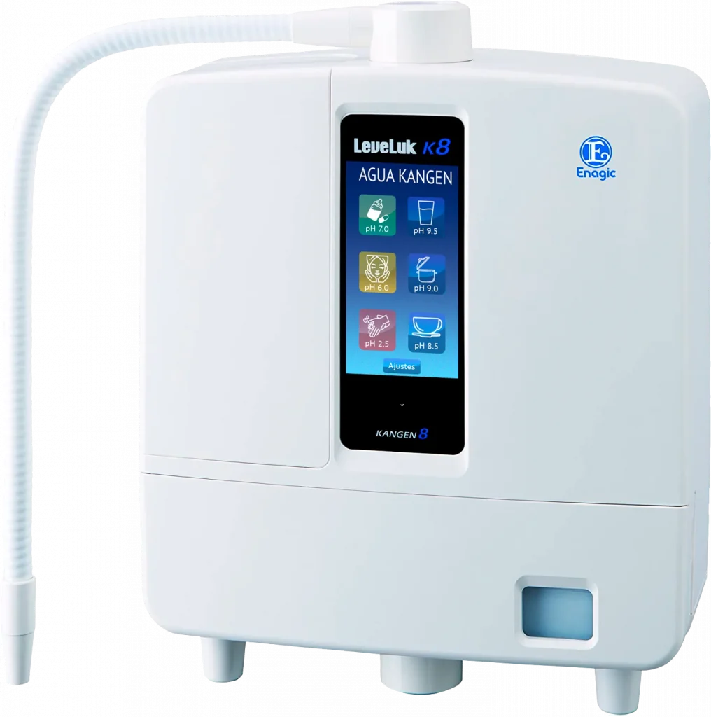 Ionizador de agua Leveluk K8 con pantalla táctil a color y tecnología avanzada para agua Kangen®.