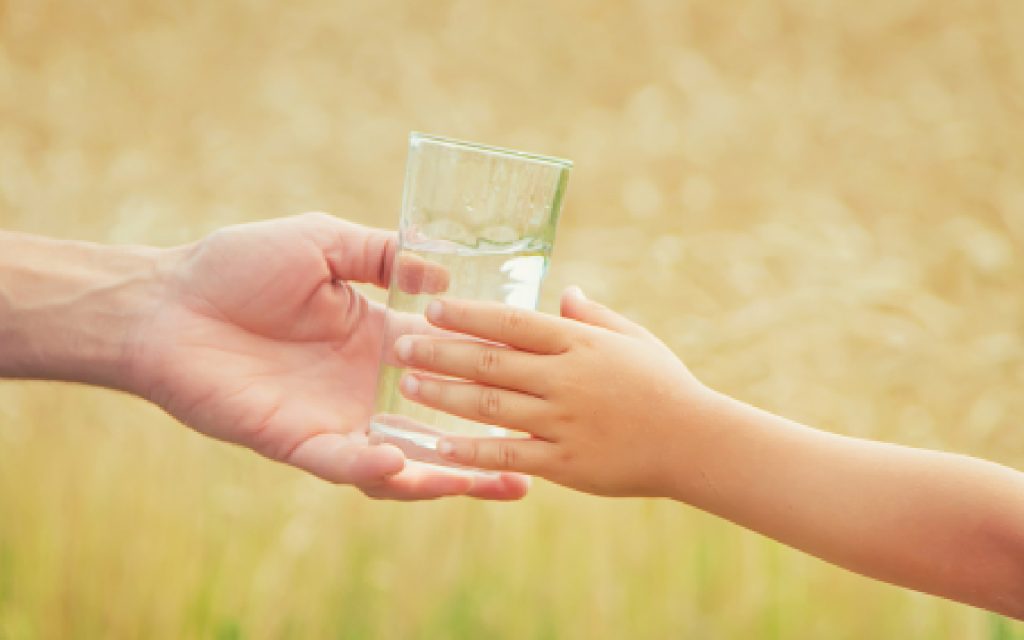 Vaso de Agua Kangen al aire libre